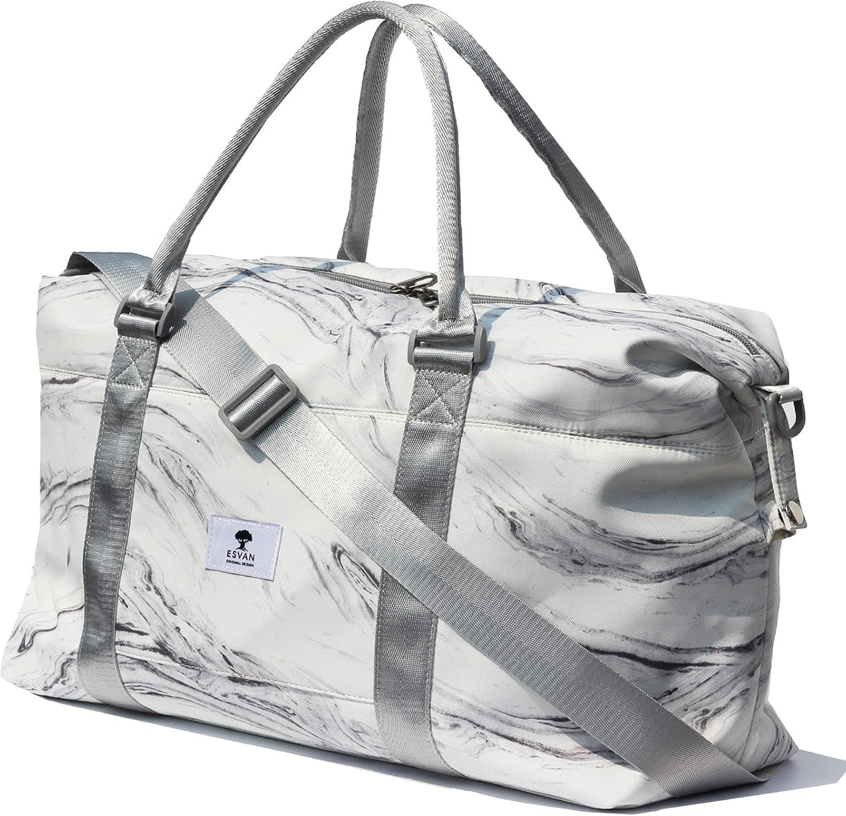 Travel Tote Duffel Gym Bag,Weekender Overnight Carry-on Tote Crossbody Bag with Wet Pocket and Trolley Sleeve Upgraded
