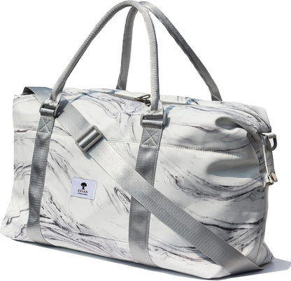 Travel Tote Duffel Gym Bag,Weekender Overnight Carry-on Tote Crossbody Bag with Wet Pocket and Trolley Sleeve Upgraded