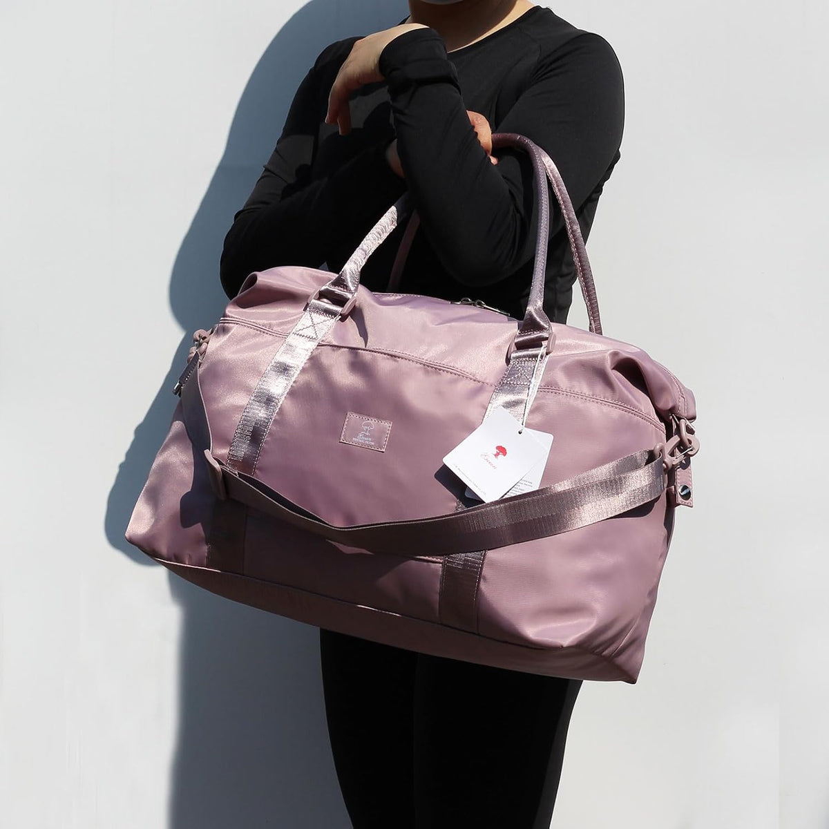 Travel Tote Duffel Gym Bag,Weekender Overnight Carry-on Tote Crossbody Bag with Wet Pocket and Trolley Sleeve Upgraded