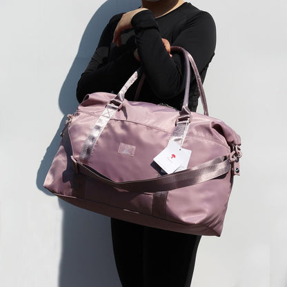 Travel Tote Duffel Gym Bag,Weekender Overnight Carry-on Tote Crossbody Bag with Wet Pocket and Trolley Sleeve Upgraded