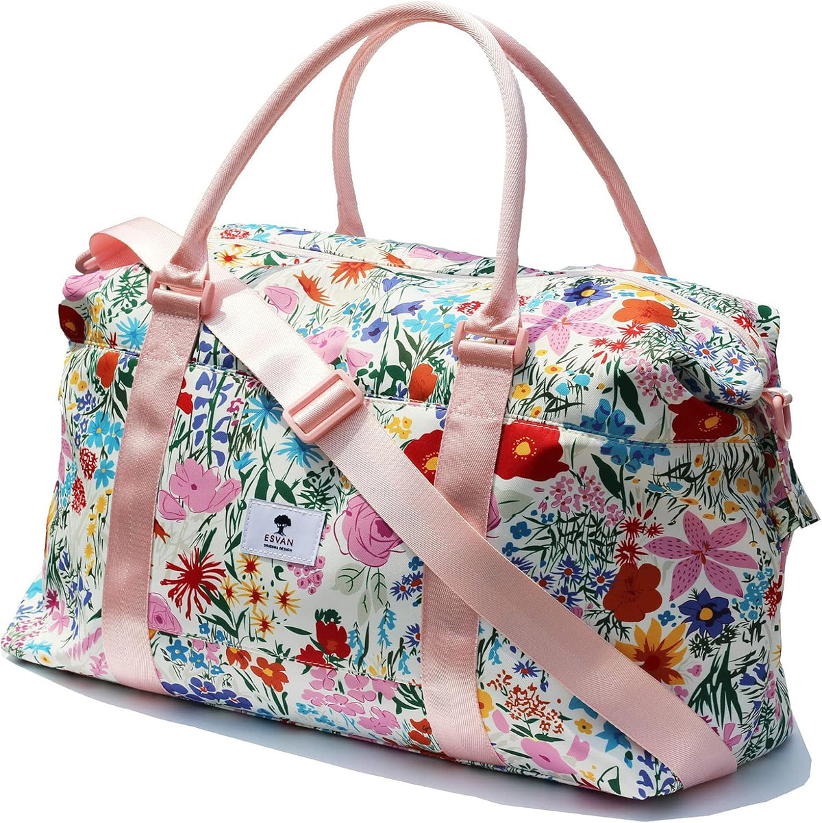 Travel Tote Duffel Gym Bag,Weekender Overnight Carry-on Tote Crossbody Bag with Wet Pocket and Trolley Sleeve Upgraded