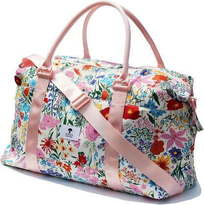 Travel Tote Duffel Gym Bag,Weekender Overnight Carry-on Tote Crossbody Bag with Wet Pocket and Trolley Sleeve Upgraded