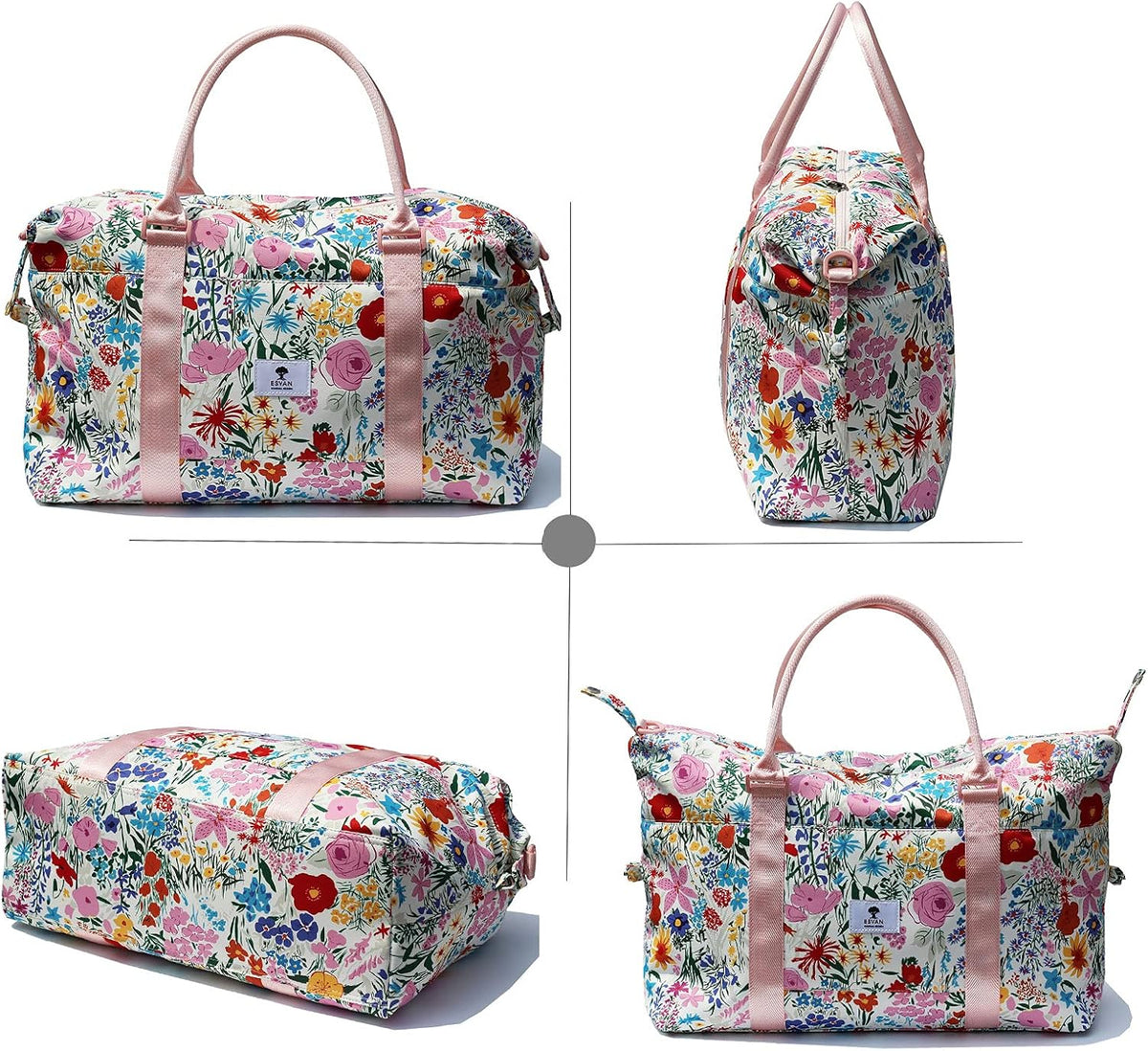Travel Tote Duffel Gym Bag,Weekender Overnight Carry-on Tote Crossbody Bag with Wet Pocket and Trolley Sleeve Upgraded