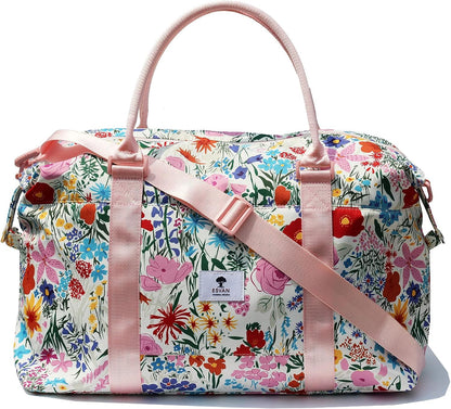 Travel Tote Duffel Gym Bag,Weekender Overnight Carry-on Tote Crossbody Bag with Wet Pocket and Trolley Sleeve Upgraded