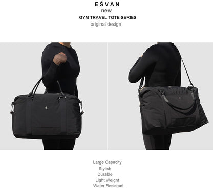 Travel Tote Duffel Gym Bag,Weekender Overnight Carry-on Tote Crossbody Bag with Wet Pocket and Trolley Sleeve Upgraded