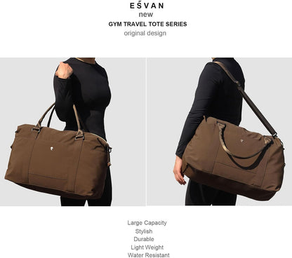Travel Tote Duffel Gym Bag,Weekender Overnight Carry-on Tote Crossbody Bag with Wet Pocket and Trolley Sleeve Upgraded