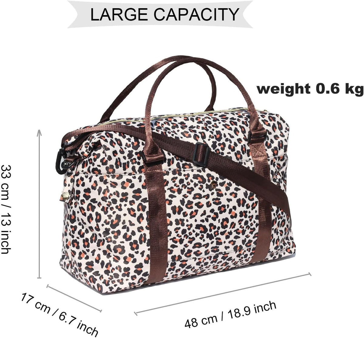 Travel Tote Duffel Gym Bag,Weekender Overnight Carry-on Tote Crossbody Bag with Wet Pocket and Trolley Sleeve Upgraded
