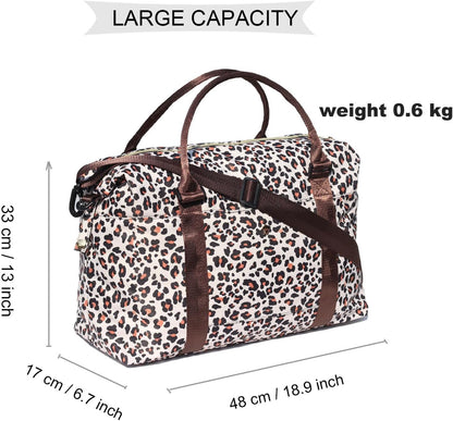 Travel Tote Duffel Gym Bag,Weekender Overnight Carry-on Tote Crossbody Bag with Wet Pocket and Trolley Sleeve Upgraded
