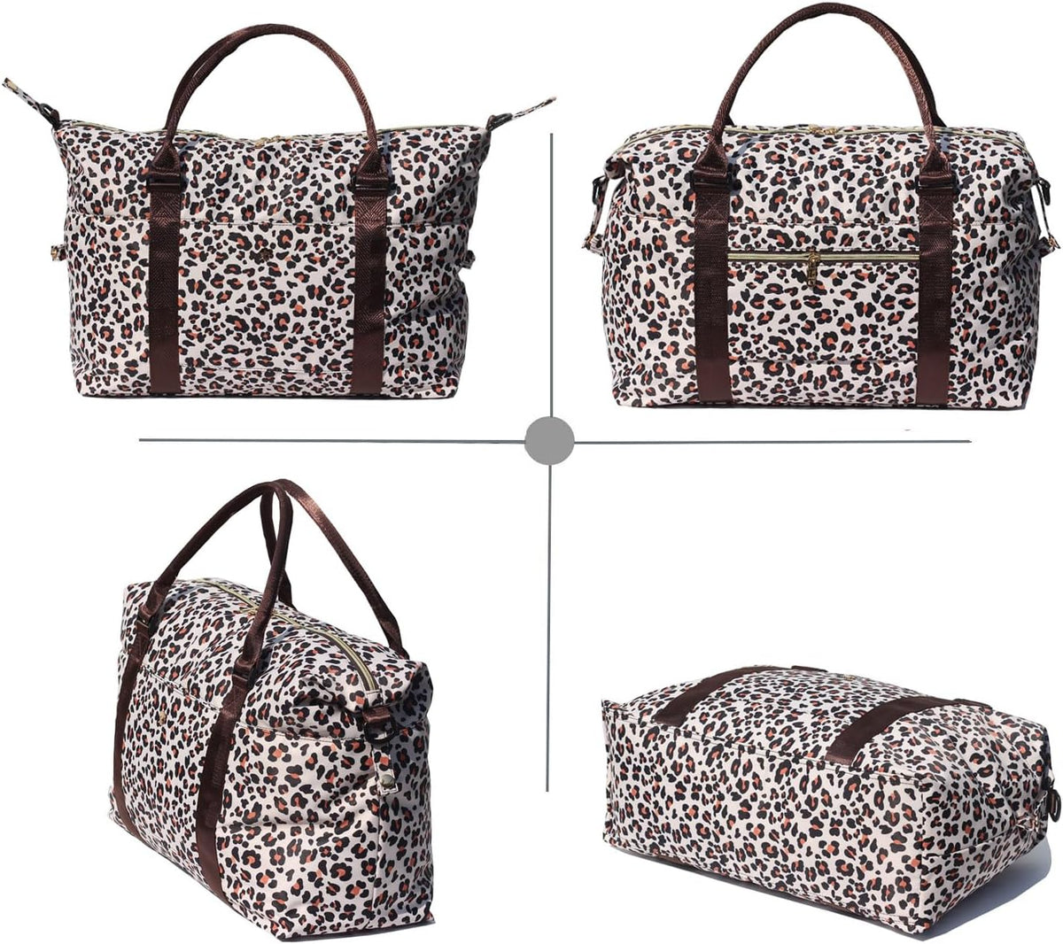 Travel Tote Duffel Gym Bag,Weekender Overnight Carry-on Tote Crossbody Bag with Wet Pocket and Trolley Sleeve Upgraded