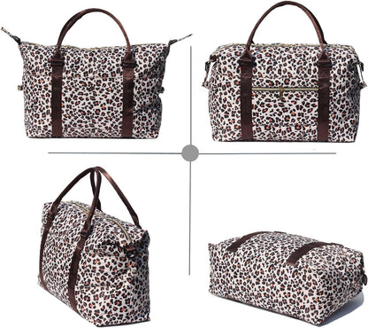 Travel Tote Duffel Gym Bag,Weekender Overnight Carry-on Tote Crossbody Bag with Wet Pocket and Trolley Sleeve Upgraded