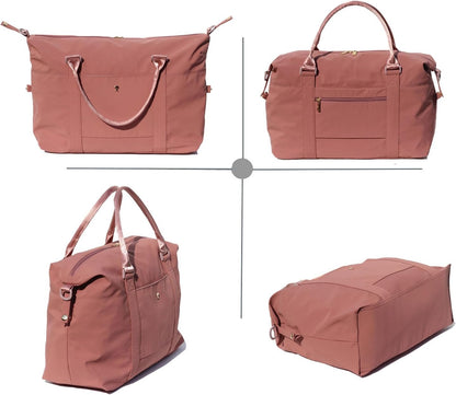 Travel Tote Duffel Gym Bag,Weekender Overnight Carry-on Tote Crossbody Bag with Wet Pocket and Trolley Sleeve Upgraded