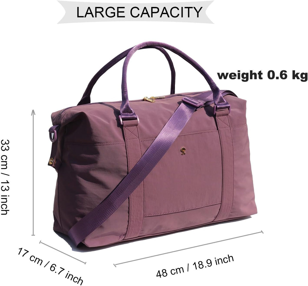 Travel Tote Duffel Gym Bag,Weekender Overnight Carry-on Tote Crossbody Bag with Wet Pocket and Trolley Sleeve Upgraded