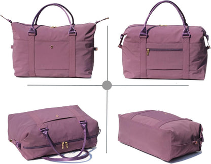 Travel Tote Duffel Gym Bag,Weekender Overnight Carry-on Tote Crossbody Bag with Wet Pocket and Trolley Sleeve Upgraded