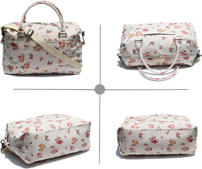 Travel Tote Duffel Gym Bag,Weekender Overnight Carry-on Tote Crossbody Bag with Wet Pocket and Trolley Sleeve Upgraded