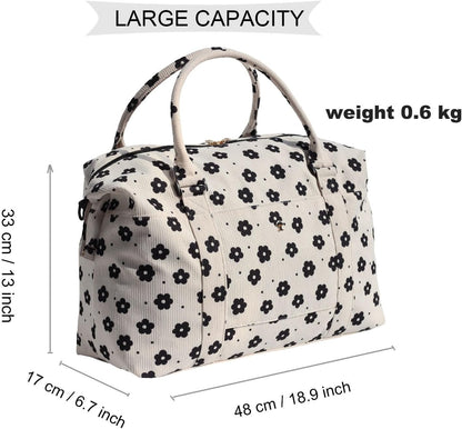 Travel Tote Duffel Gym Bag,Weekender Overnight Carry-on Tote Crossbody Bag with Wet Pocket and Trolley Sleeve Upgraded