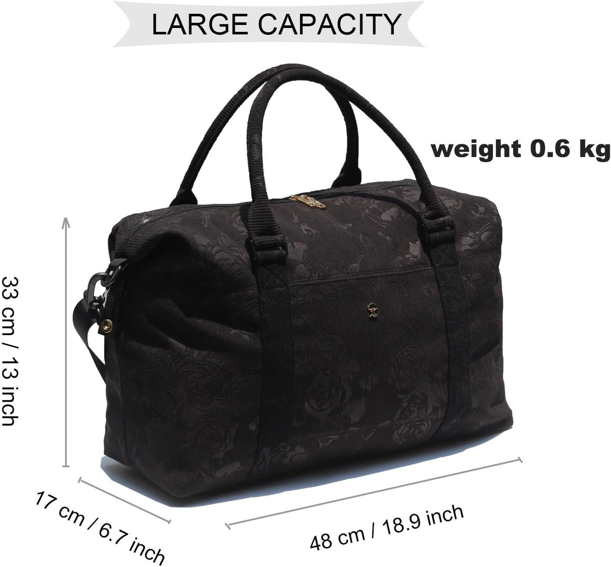 Travel Tote Duffel Gym Bag,Weekender Overnight Carry-on Tote Crossbody Bag with Wet Pocket and Trolley Sleeve Upgraded