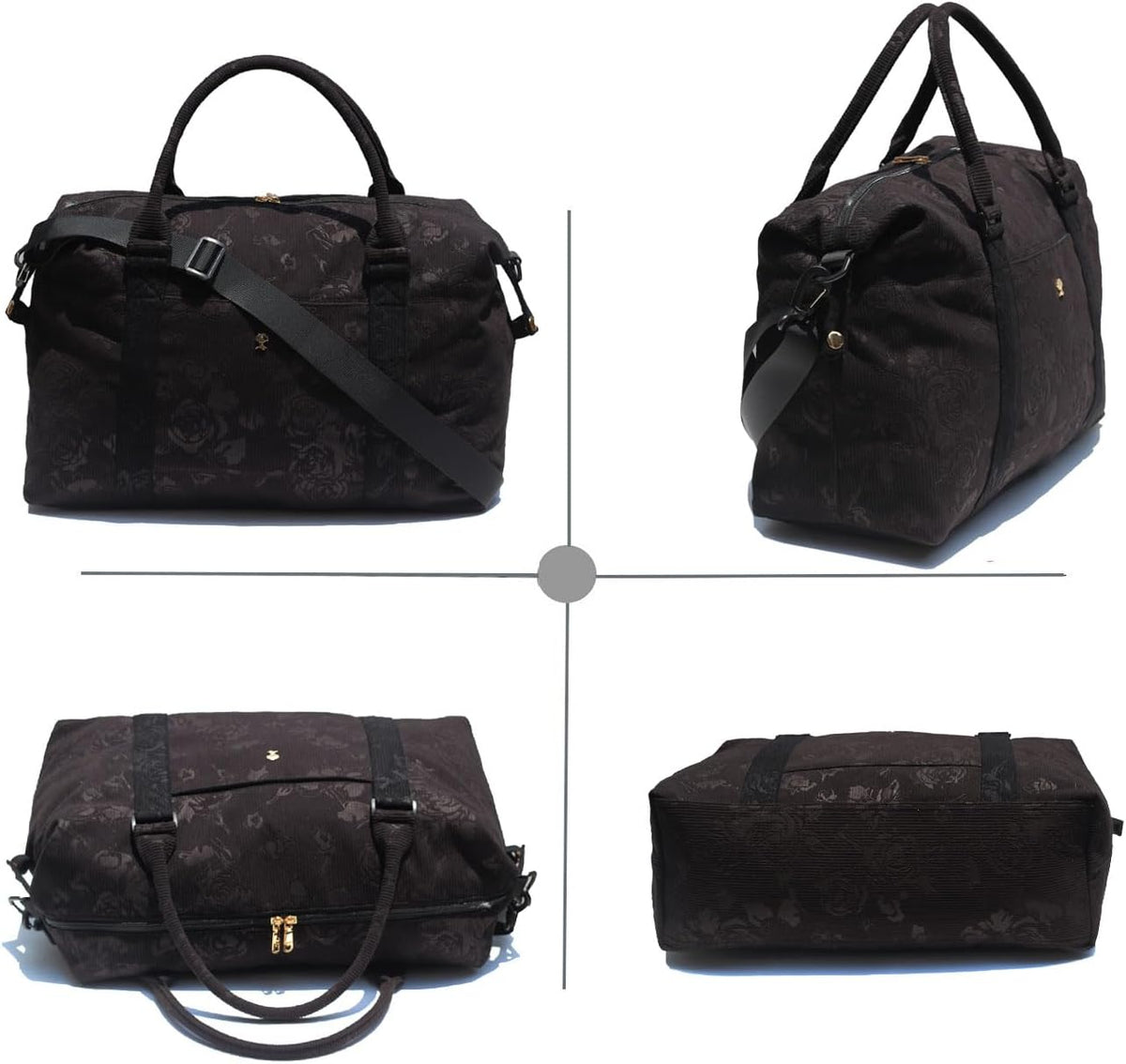 Travel Tote Duffel Gym Bag,Weekender Overnight Carry-on Tote Crossbody Bag with Wet Pocket and Trolley Sleeve Upgraded