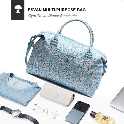 Travel Tote Duffel Gym Bag,Weekender Overnight Carry-on Tote Crossbody Bag with Wet Pocket and Trolley Sleeve Upgraded
