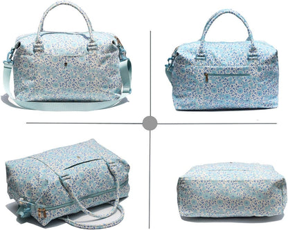 Travel Tote Duffel Gym Bag,Weekender Overnight Carry-on Tote Crossbody Bag with Wet Pocket and Trolley Sleeve Upgraded