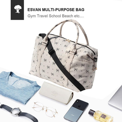 Travel Tote Duffel Gym Bag,Weekender Overnight Carry-on Tote Crossbody Bag with Wet Pocket and Trolley Sleeve Upgraded