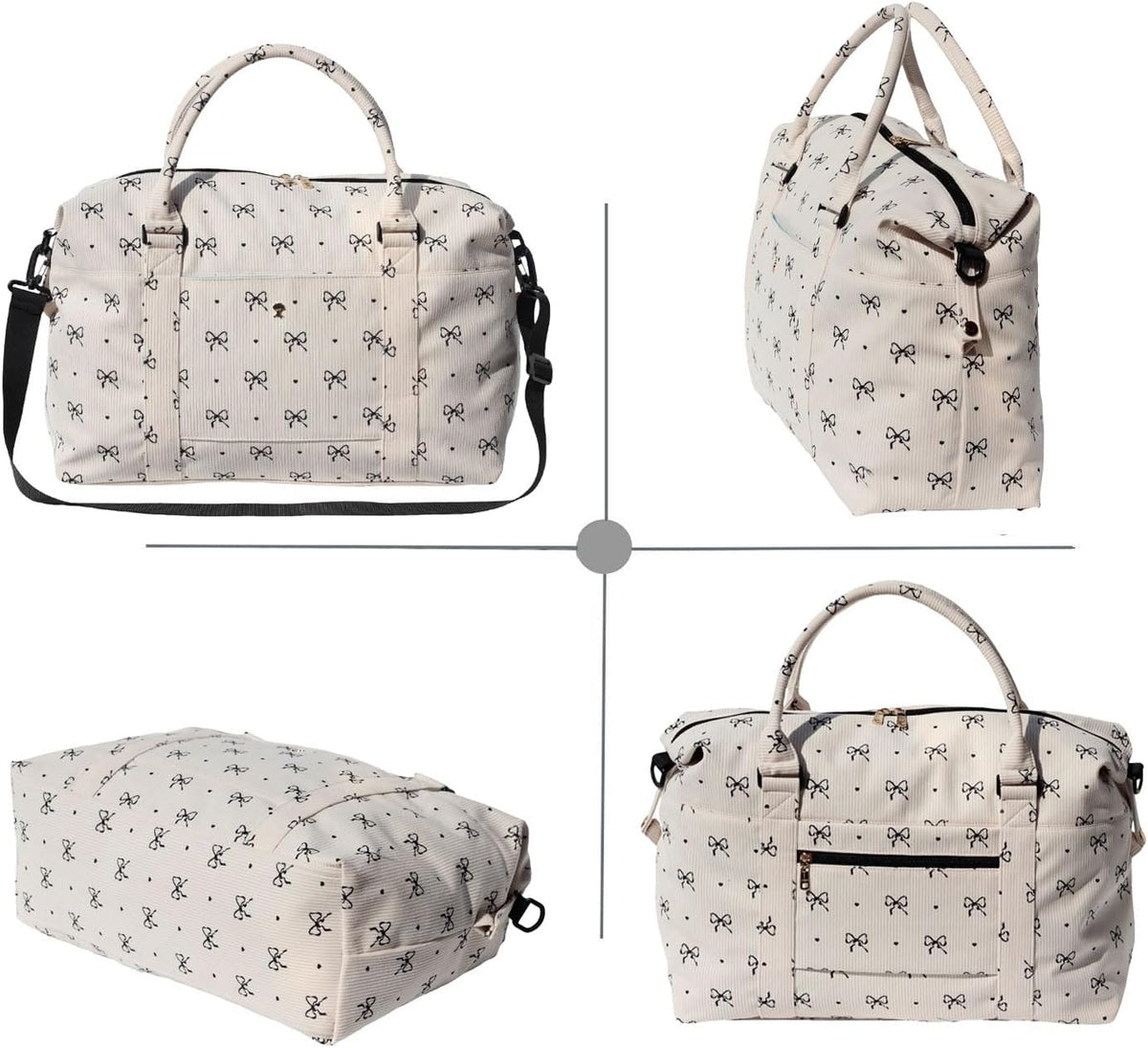 Travel Tote Duffel Gym Bag,Weekender Overnight Carry-on Tote Crossbody Bag with Wet Pocket and Trolley Sleeve Upgraded