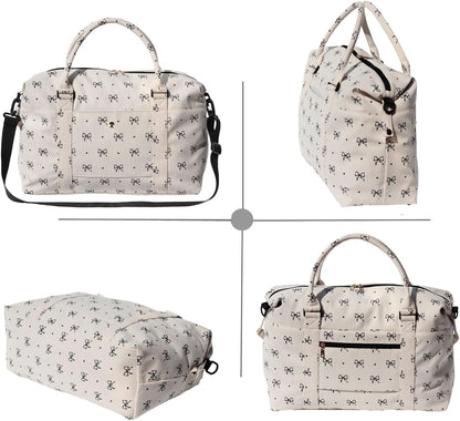 Travel Tote Duffel Gym Bag,Weekender Overnight Carry-on Tote Crossbody Bag with Wet Pocket and Trolley Sleeve Upgraded