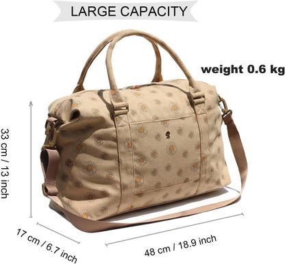 Travel Tote Duffel Gym Bag,Weekender Overnight Carry-on Tote Crossbody Bag with Wet Pocket and Trolley Sleeve Upgraded