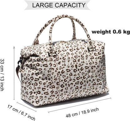 Travel Tote Duffel Gym Bag,Weekender Overnight Carry-on Tote Crossbody Bag with Wet Pocket and Trolley Sleeve Upgraded