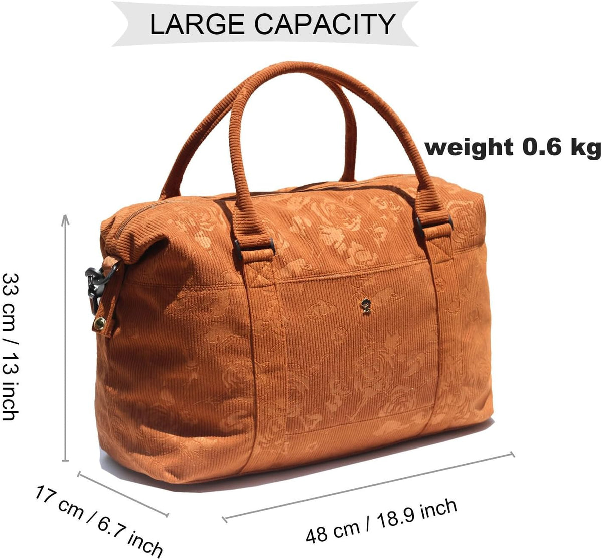 Travel Tote Duffel Gym Bag,Weekender Overnight Carry-on Tote Crossbody Bag with Wet Pocket and Trolley Sleeve Upgraded