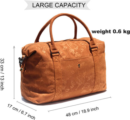 Travel Tote Duffel Gym Bag,Weekender Overnight Carry-on Tote Crossbody Bag with Wet Pocket and Trolley Sleeve Upgraded