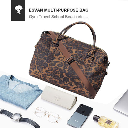 Travel Tote Duffel Gym Bag,Weekender Overnight Carry-on Tote Crossbody Bag with Wet Pocket and Trolley Sleeve Upgraded