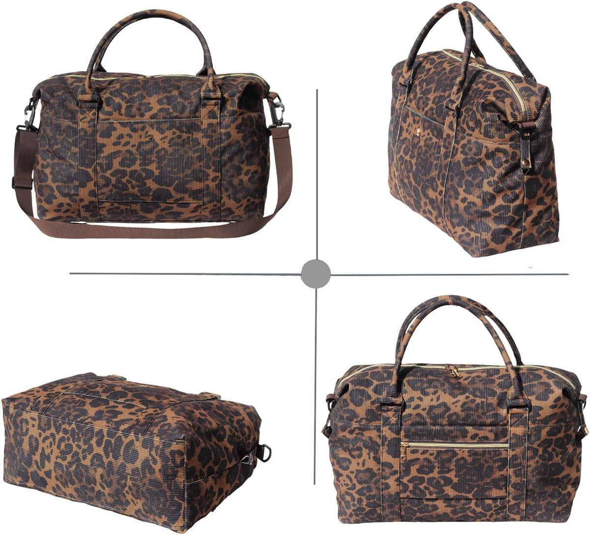 Travel Tote Duffel Gym Bag,Weekender Overnight Carry-on Tote Crossbody Bag with Wet Pocket and Trolley Sleeve Upgraded