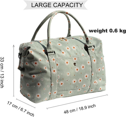 Travel Tote Duffel Gym Bag,Weekender Overnight Carry-on Tote Crossbody Bag with Wet Pocket and Trolley Sleeve Upgraded