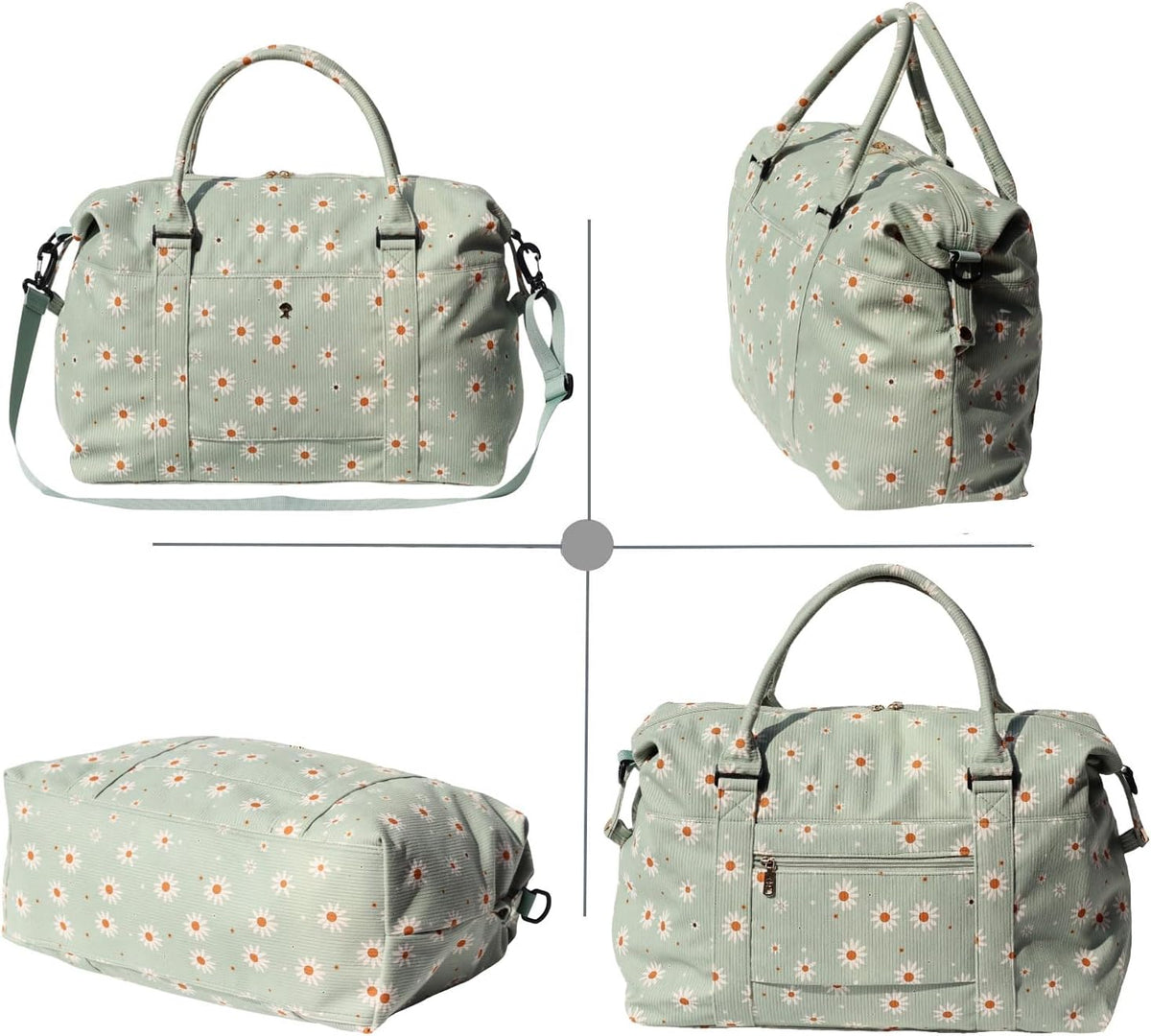 Travel Tote Duffel Gym Bag,Weekender Overnight Carry-on Tote Crossbody Bag with Wet Pocket and Trolley Sleeve Upgraded