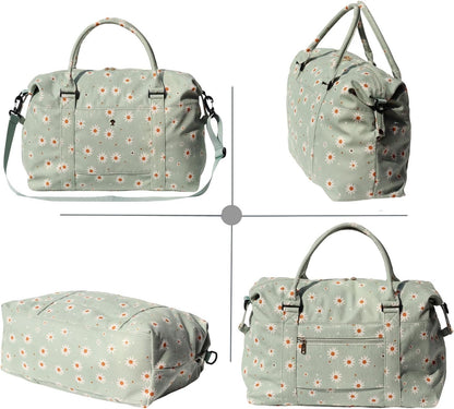 Travel Tote Duffel Gym Bag,Weekender Overnight Carry-on Tote Crossbody Bag with Wet Pocket and Trolley Sleeve Upgraded