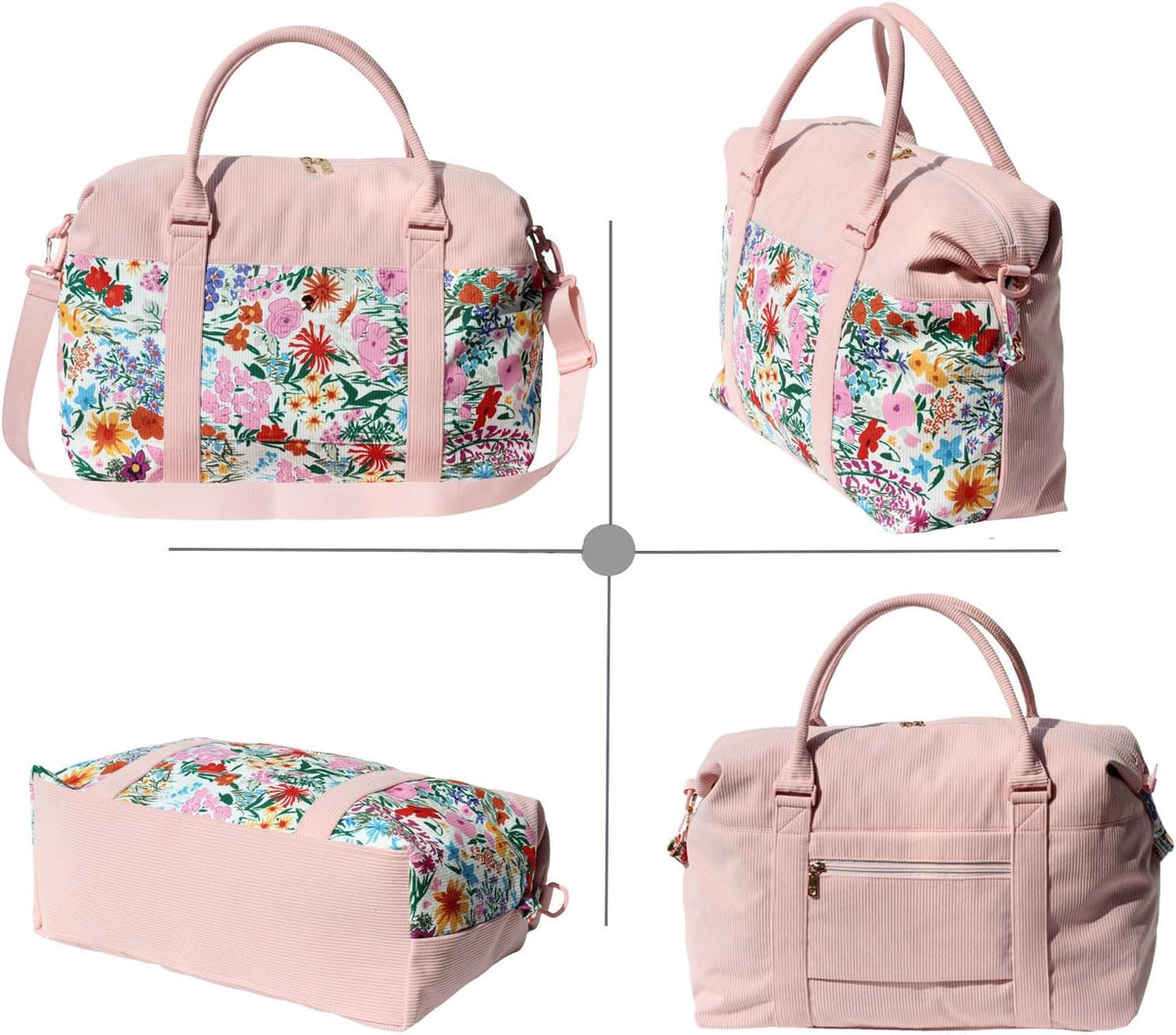 Travel Tote Duffel Gym Bag,Weekender Overnight Carry-on Tote Crossbody Bag with Wet Pocket and Trolley Sleeve Upgraded