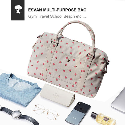 Travel Tote Duffel Gym Bag,Weekender Overnight Carry-on Tote Crossbody Bag with Wet Pocket and Trolley Sleeve Upgraded