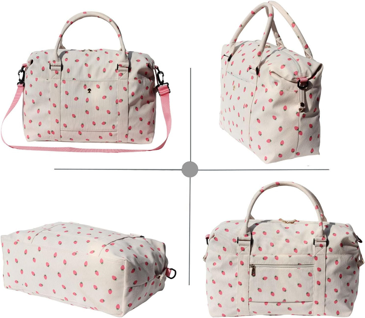 Travel Tote Duffel Gym Bag,Weekender Overnight Carry-on Tote Crossbody Bag with Wet Pocket and Trolley Sleeve Upgraded