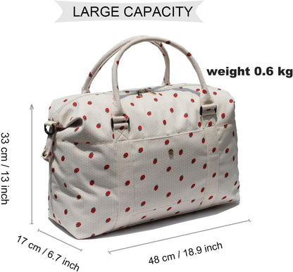 Travel Tote Duffel Gym Bag,Weekender Overnight Carry-on Tote Crossbody Bag with Wet Pocket and Trolley Sleeve Upgraded