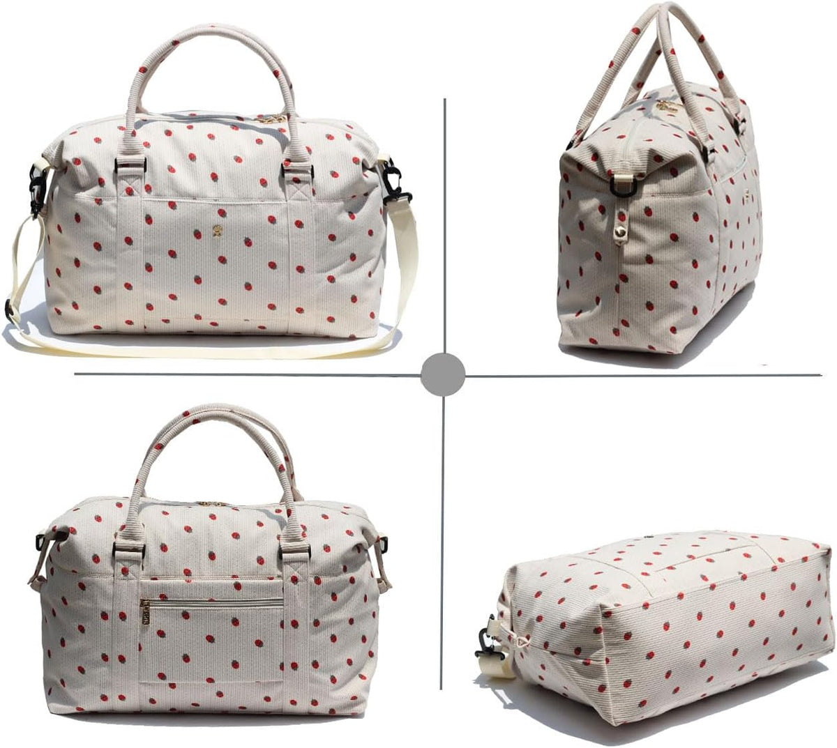 Travel Tote Duffel Gym Bag,Weekender Overnight Carry-on Tote Crossbody Bag with Wet Pocket and Trolley Sleeve Upgraded