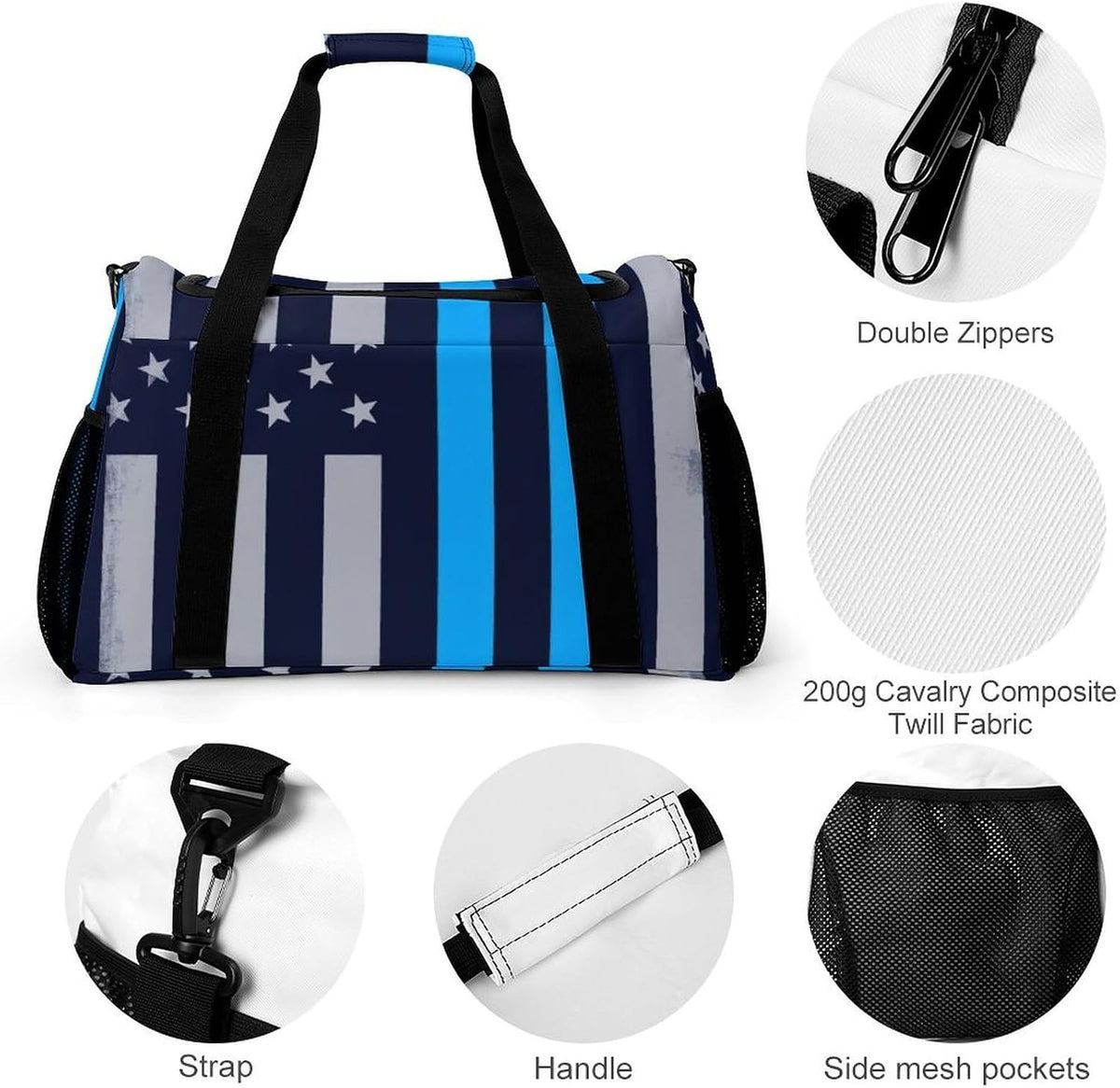 Lightweight Weekender Overnight Bag Foldable Travel Duffel Tote Bag Carry On for Women Gym Luggage