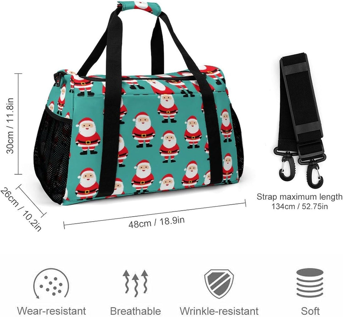 Lightweight Weekender Overnight Bag Foldable Travel Duffel Tote Bag Carry On for Women Gym Luggage