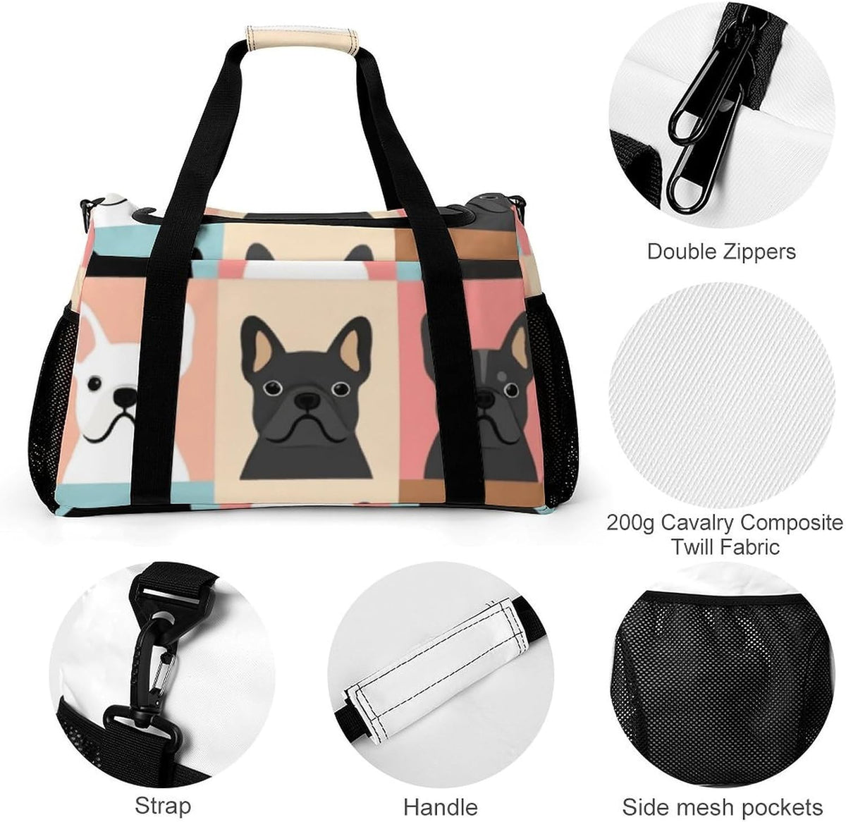 Lightweight Weekender Overnight Bag Foldable Travel Duffel Tote Bag Carry On for Women Gym Luggage