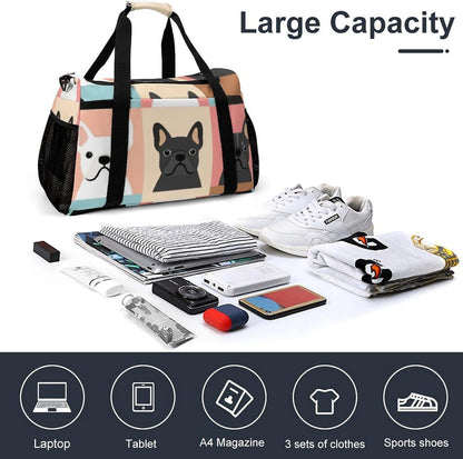 Lightweight Weekender Overnight Bag Foldable Travel Duffel Tote Bag Carry On for Women Gym Luggage