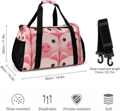 Lightweight Weekender Overnight Bag Foldable Travel Duffel Tote Bag Carry On for Women Gym Luggage