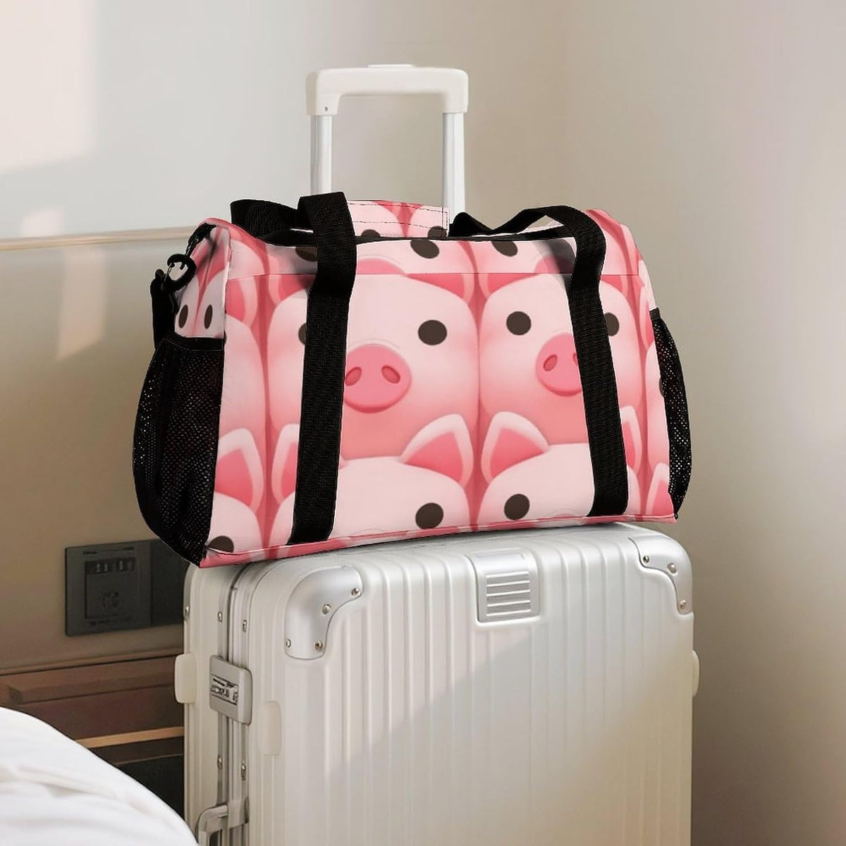 Lightweight Weekender Overnight Bag Foldable Travel Duffel Tote Bag Carry On for Women Gym Luggage