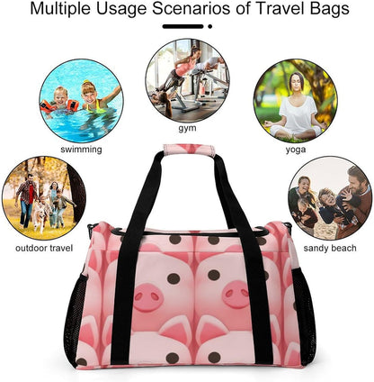 Lightweight Weekender Overnight Bag Foldable Travel Duffel Tote Bag Carry On for Women Gym Luggage