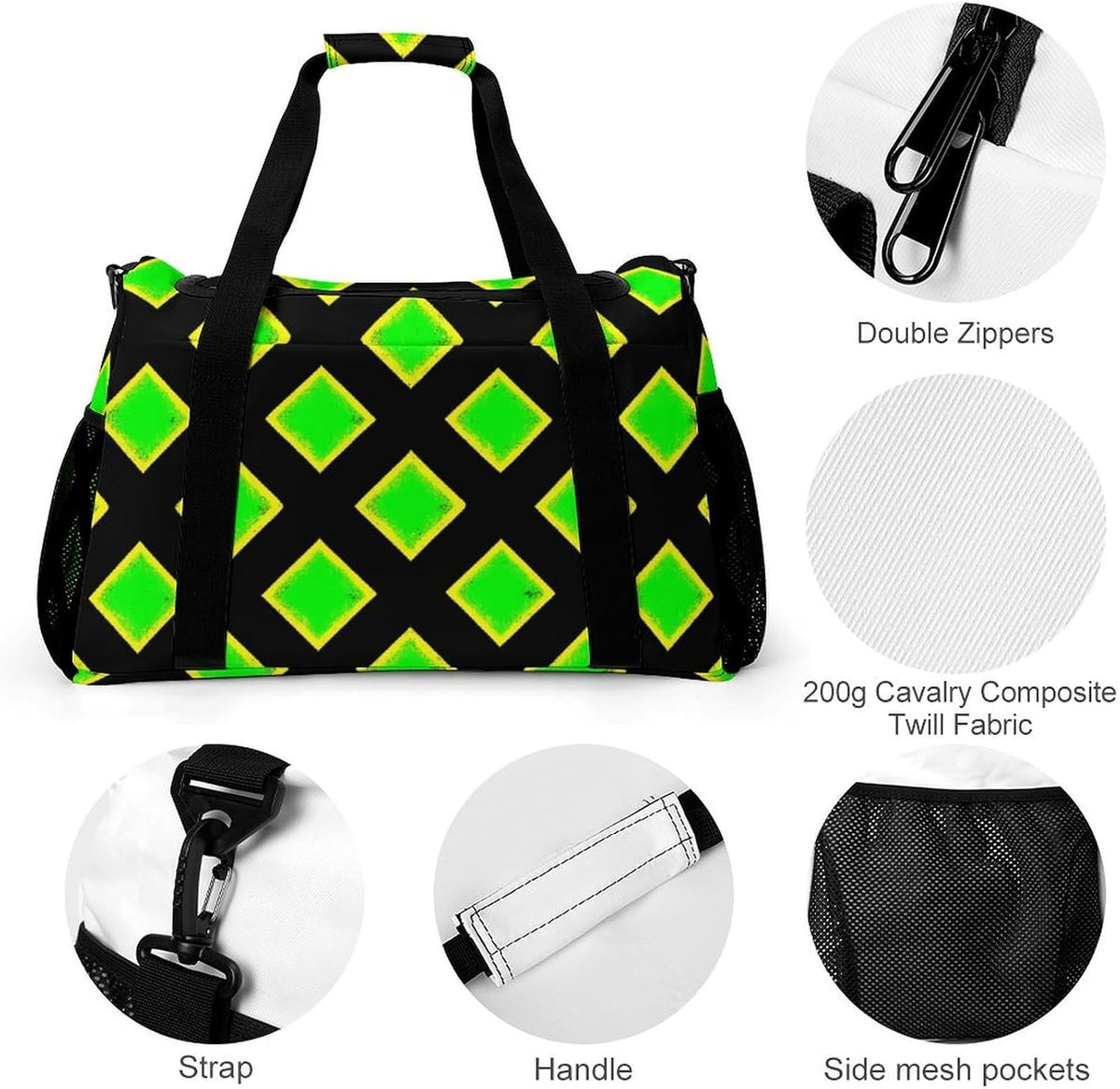 Lightweight Weekender Overnight Bag Foldable Travel Duffel Tote Bag Carry On for Women Gym Luggage
