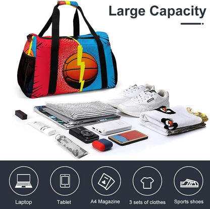 Lightweight Weekender Overnight Bag Foldable Travel Duffel Tote Bag Carry On for Women Gym Luggage