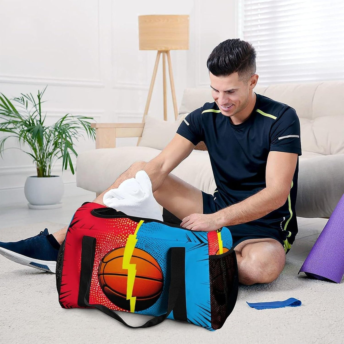 Lightweight Weekender Overnight Bag Foldable Travel Duffel Tote Bag Carry On for Women Gym Luggage